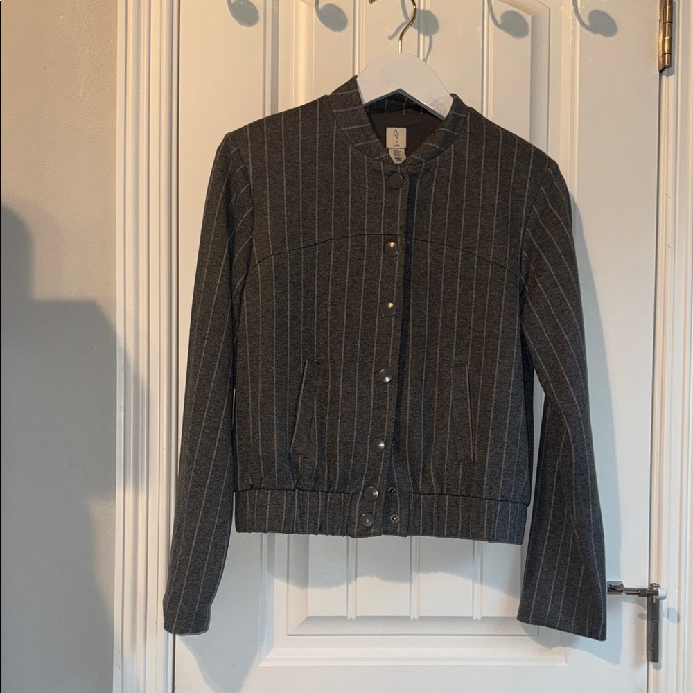 Joie • Gray Pinstripe Jacket